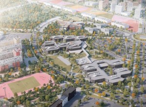 Работы по благоустройству территории второй очереди кампуса УрФУ начались в Новокольцовском
