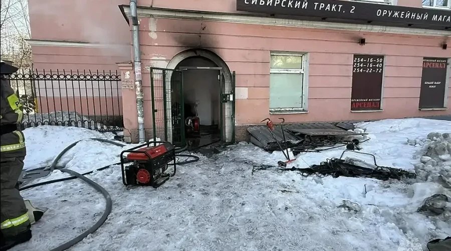 Стала известна причина пожара в оружейном магазине, в котором погибла женщина