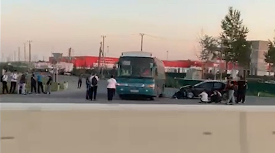 На Кольцовском тракте автобус с пассажирами попал в аварию