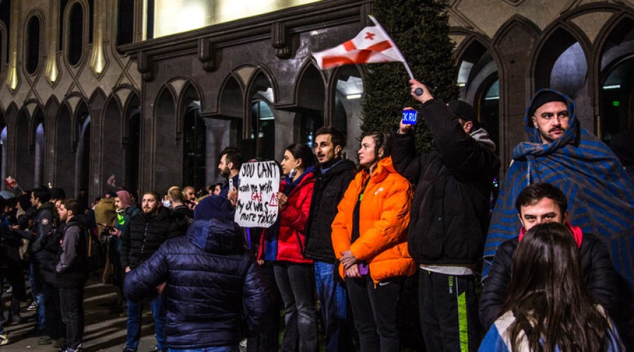 В Тбилиси начались задержания на митинге против закона об иноагентах 
