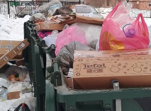Жители Уралмаша пожаловались на неубранную ООО УК «РЭМП-«Эльмаш» контейнерную площадку