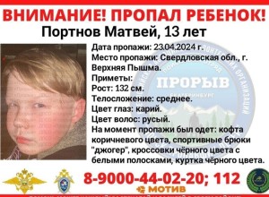 Под Екатеринбургом пропал 13-летний мальчик