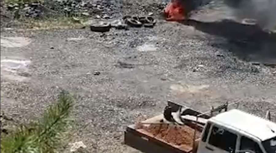 Под Екатеринбургом прямо на покрышках сжигают туши диких животных