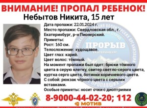 В Екатеринбурге пропал школьник